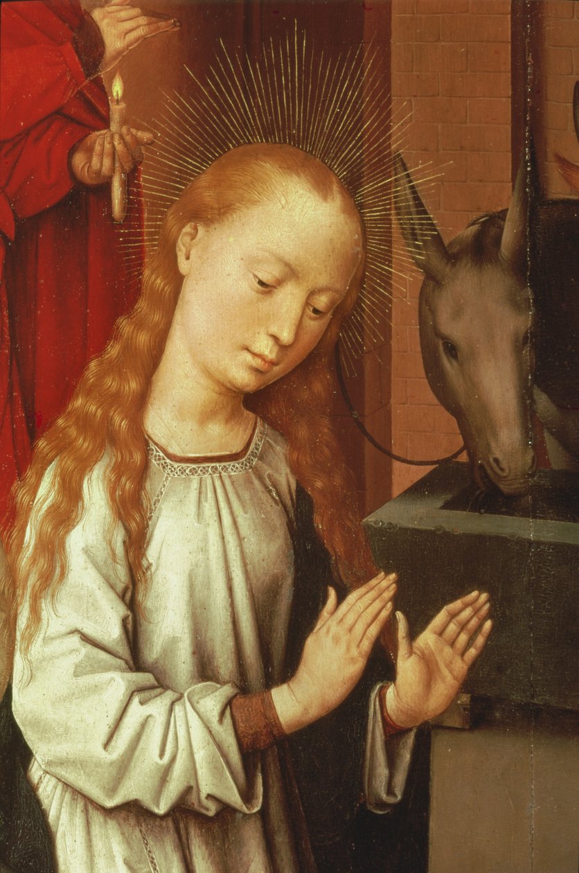 Bir Doğuş Sahnesinden Bakire Detayı by Hans Memling