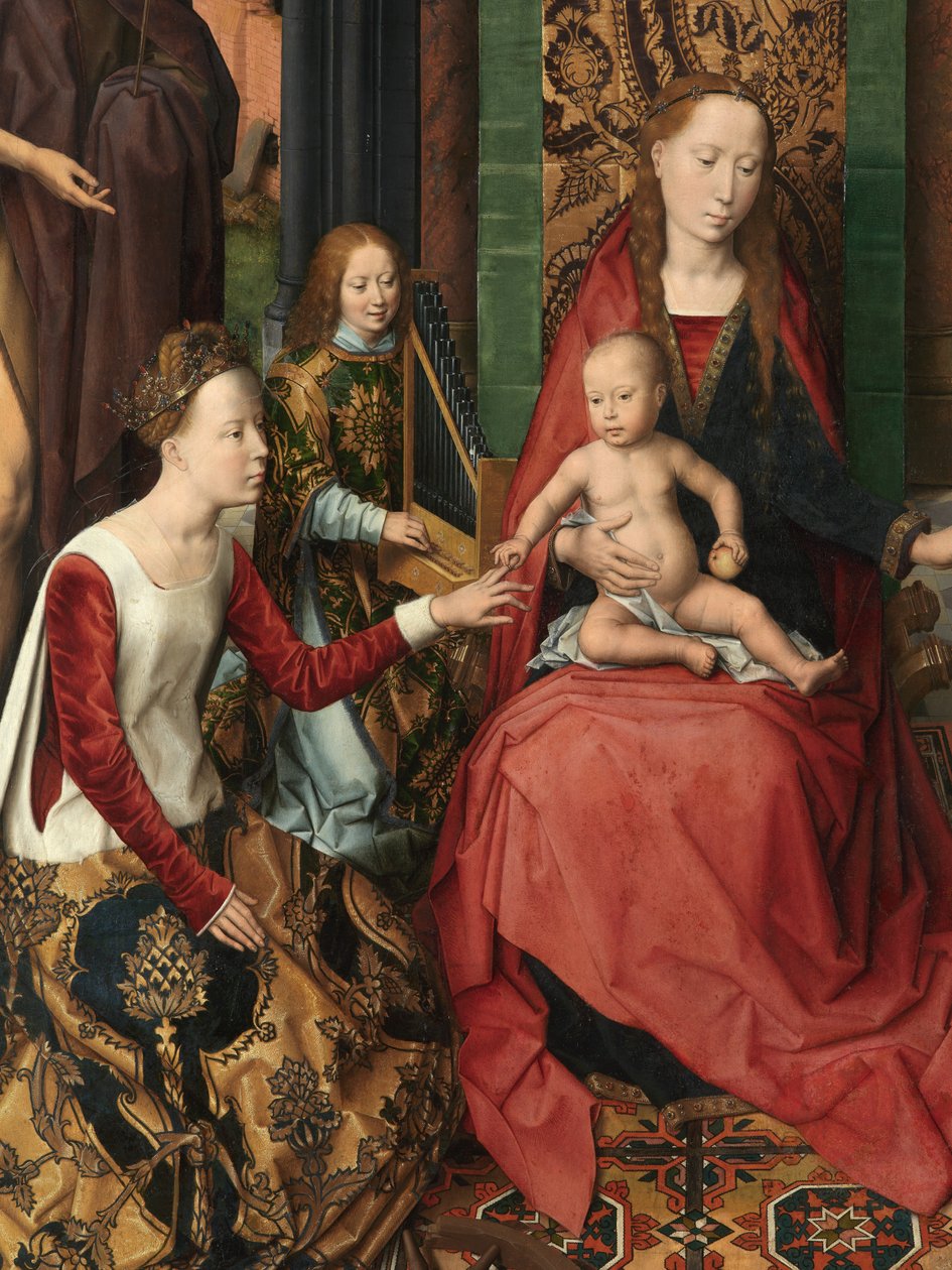Vaftizci Yahya ve Evangelist Aziz Yahya Üç Parçasının orta panelinin detayı by Hans Memling