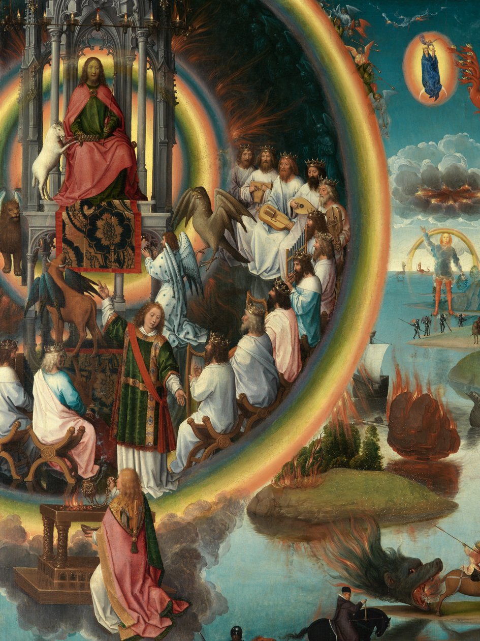Vaftizci Yahya ve Evangelist Aziz Yahya Üç Parçasının sağ panelinin detayı by Hans Memling