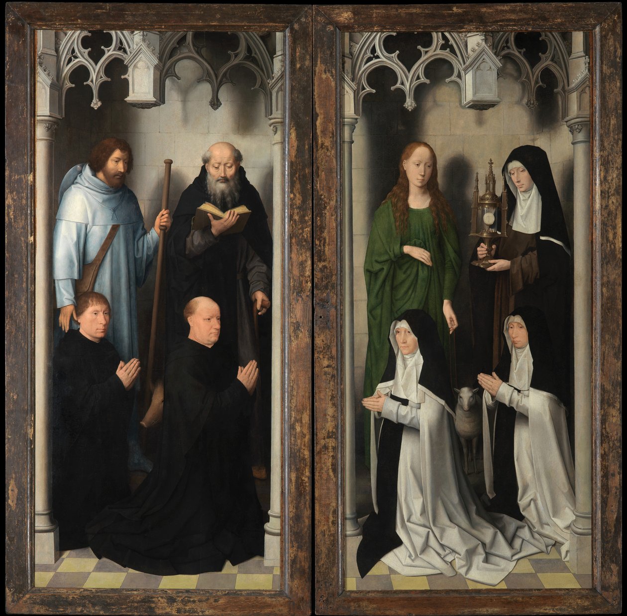 Vaftizci Yahya ve Evangelist Aziz Yahya Üç Parçasının Dış Görünümü by Hans Memling