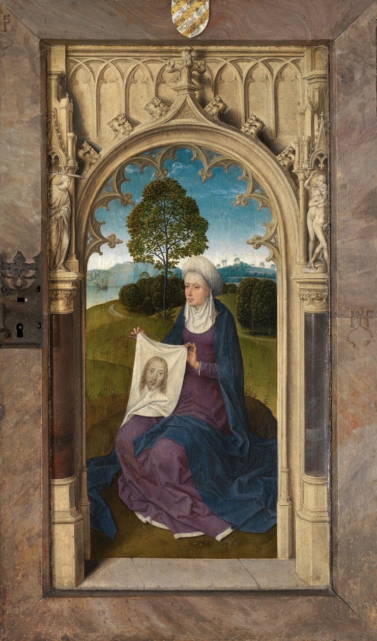 Jan Floreins Triptych'in dış paneli by Hans Memling
