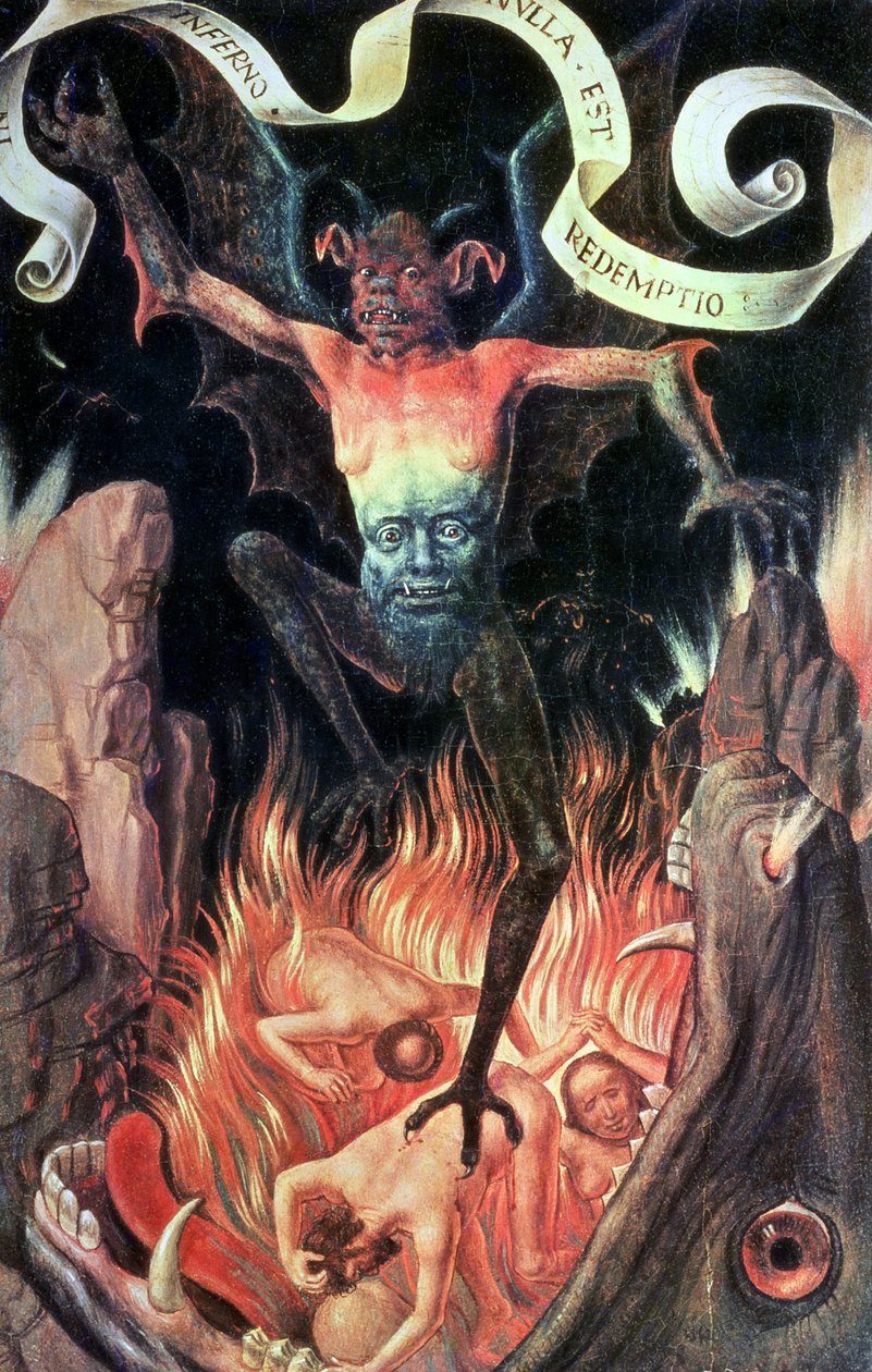 Cehennem, Dünyevi Kibir ve İlahi Kurtuluş Üçlüsünden sağ panel, c.1485 by Hans Memling