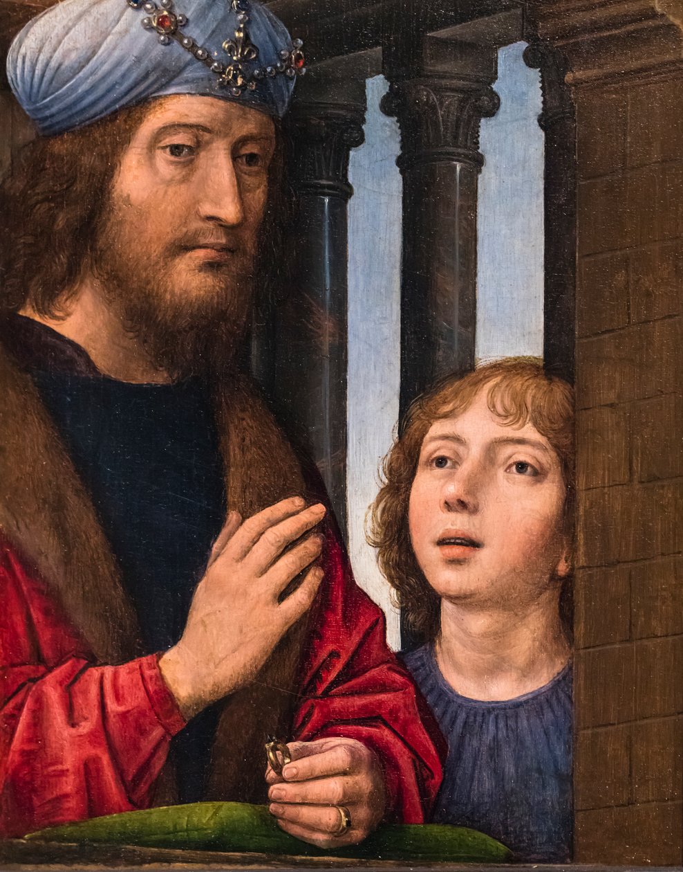 Kral Davut ve oğlu, yaklaşık 1485 (Ahşap üzerine yağlıboya (meşe)) by Hans Memling
