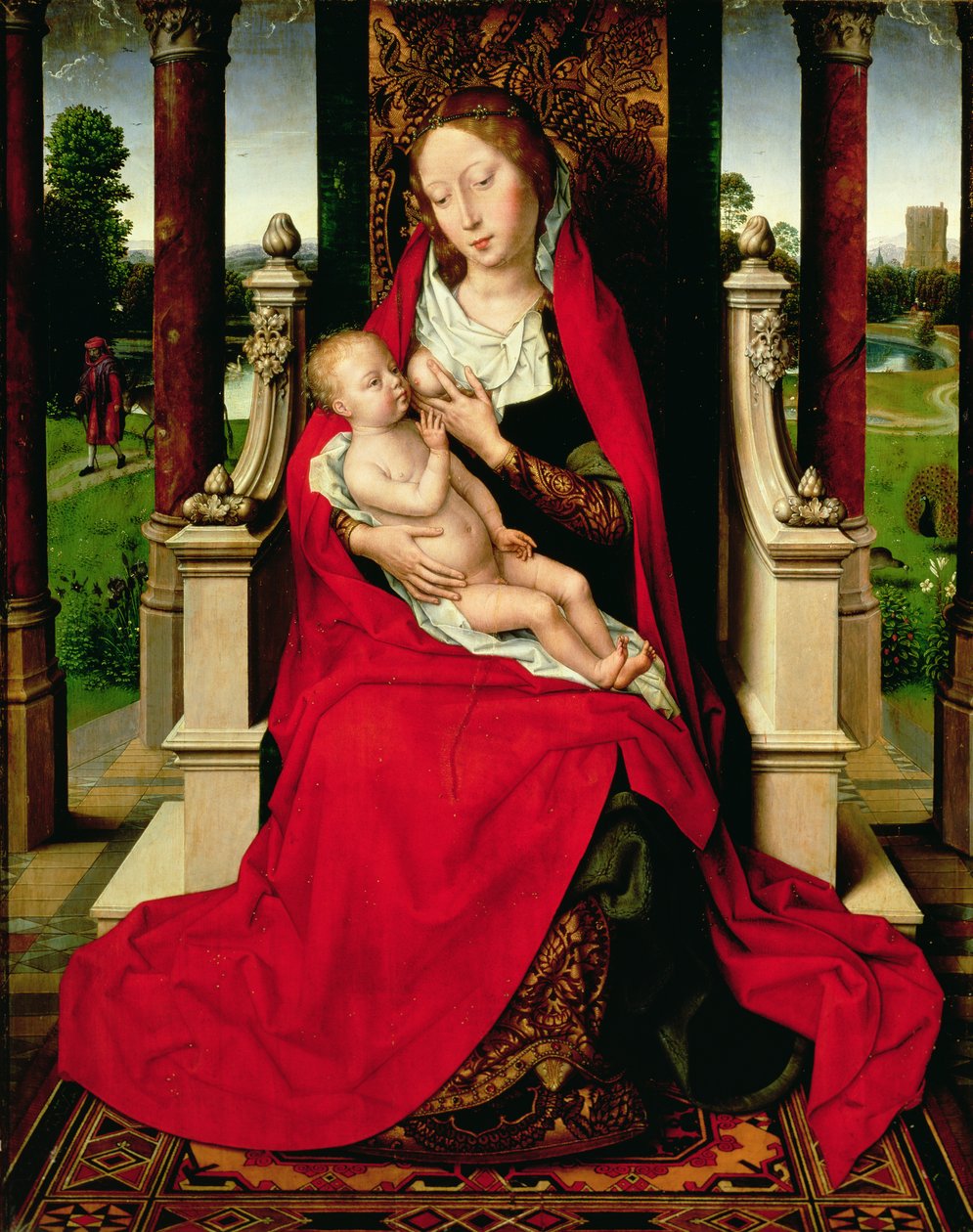 Madonna ve Çocuk Enthroned, c.1492-94 by Hans Memling