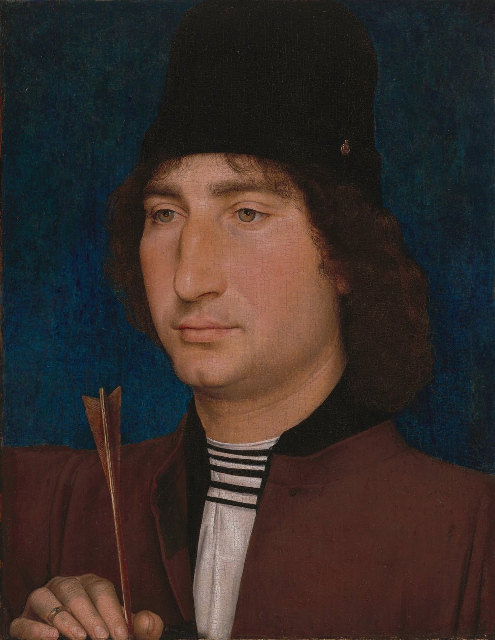 Oklu Bir Adamın Portresi, c. 14701475. by Hans Memling