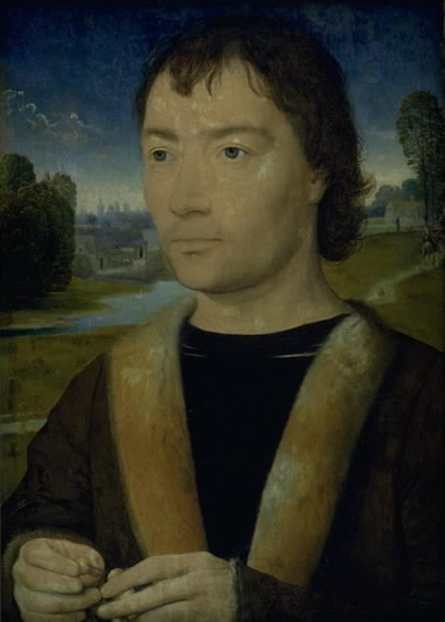 Tesbihli Genç Bir Adamın Portresi by Hans Memling