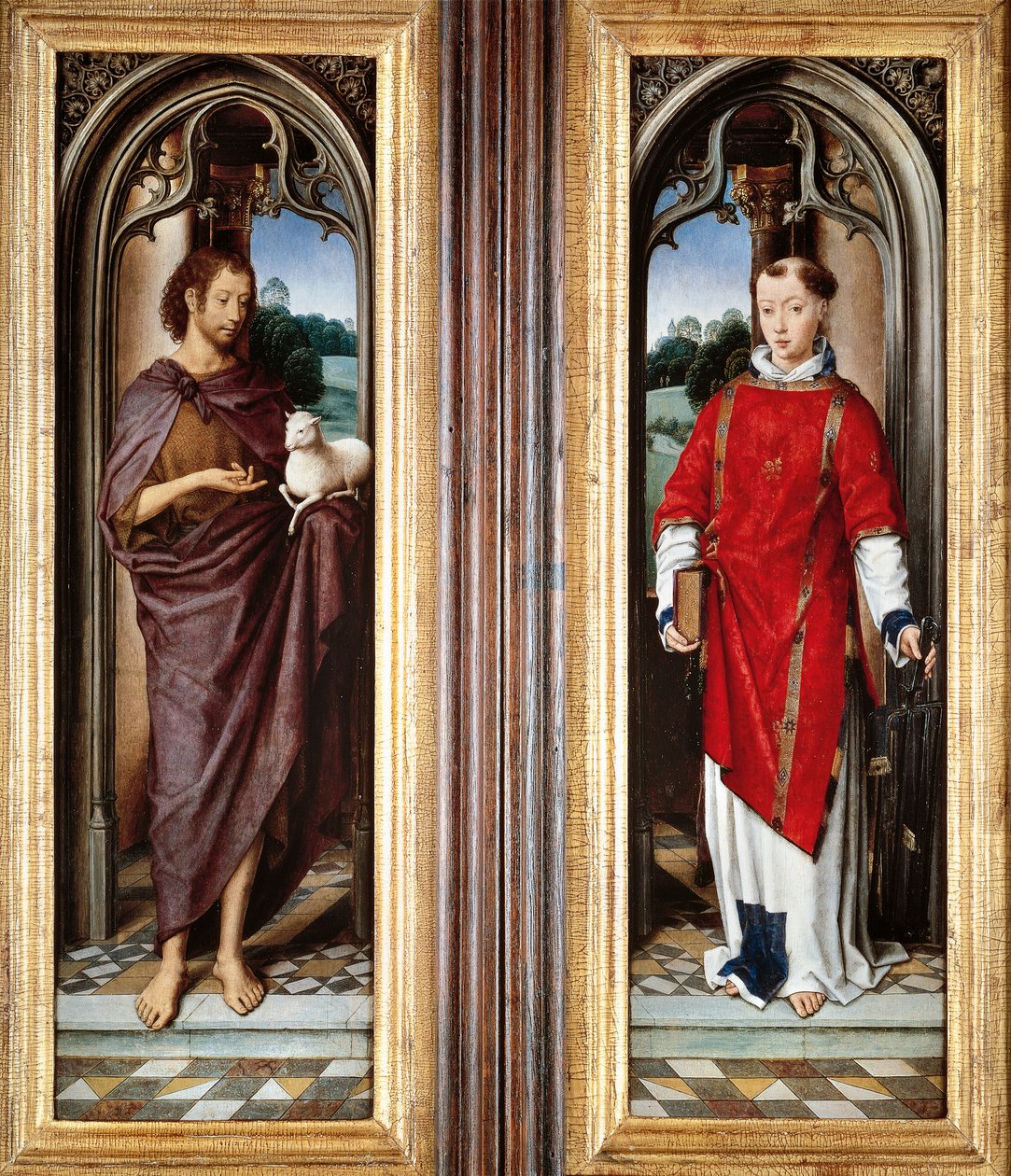 Aziz John Baptist ve Aziz Lawrence, Hans Memling tarafından (1430-1494 dolaylarında) by Hans Memling