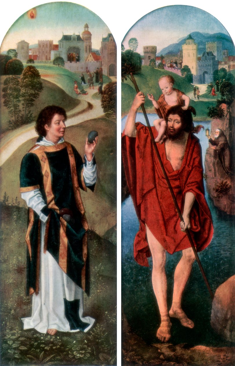 Aziz Stephen ve Aziz Christopher, 1927 by Hans Memling