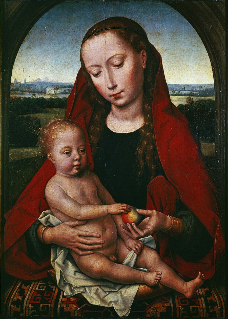 Bakire ve çocuk, 1480-1490 by Hans Memling