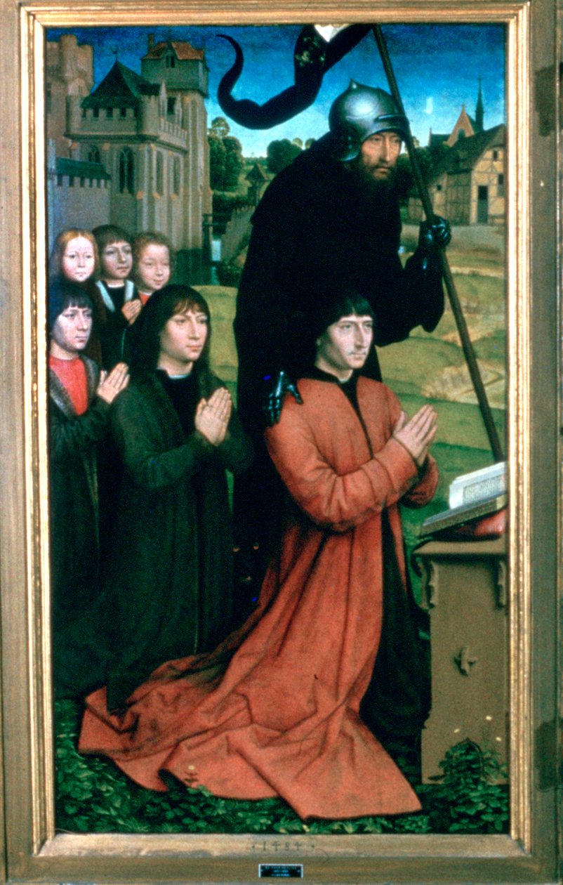 Moreel Ailesinin Üç Parçası, Detay, 1484 by Hans Memling