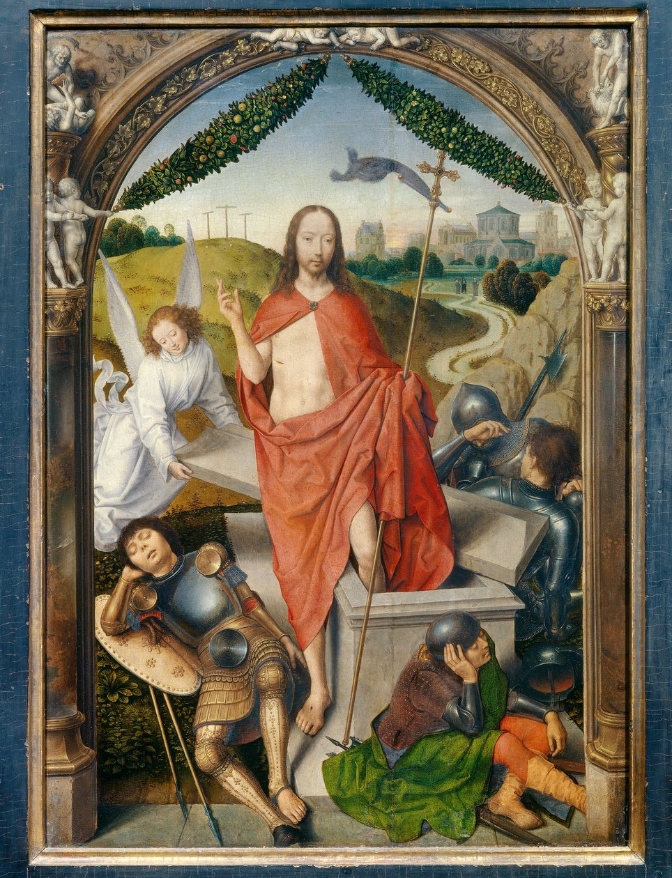 Diriliş üçlüsü. Merkezi kısmı. Hans Memling
