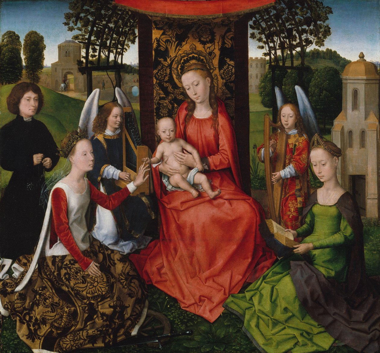 Bakire ve Çocuk, İskenderiyeli Aziz Catherine ve Barbara, 1480