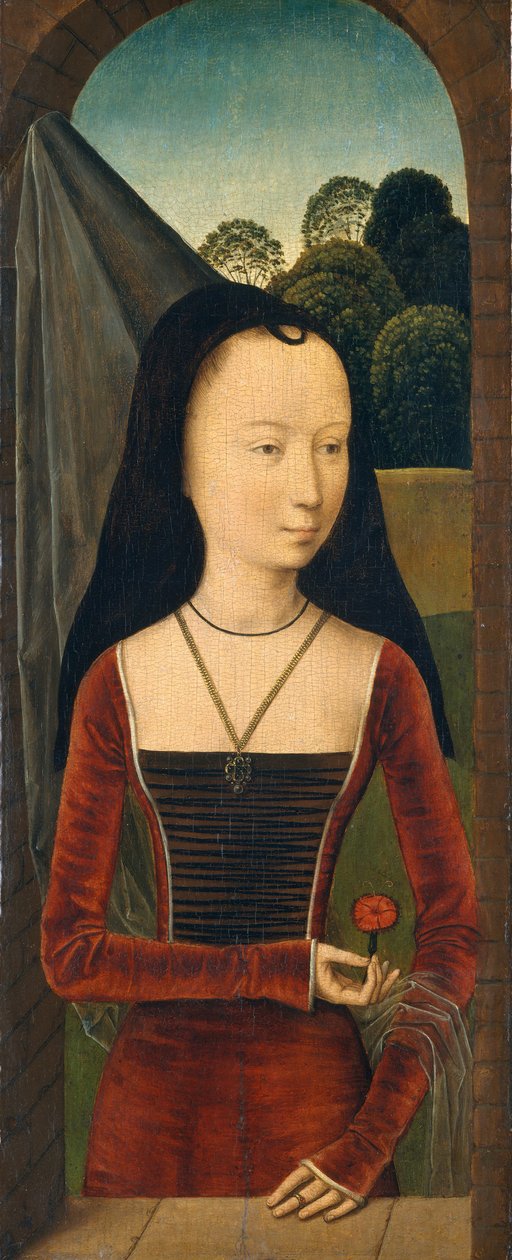 Pembeli Genç Kadın, yak. 1485-90. by Hans Memling