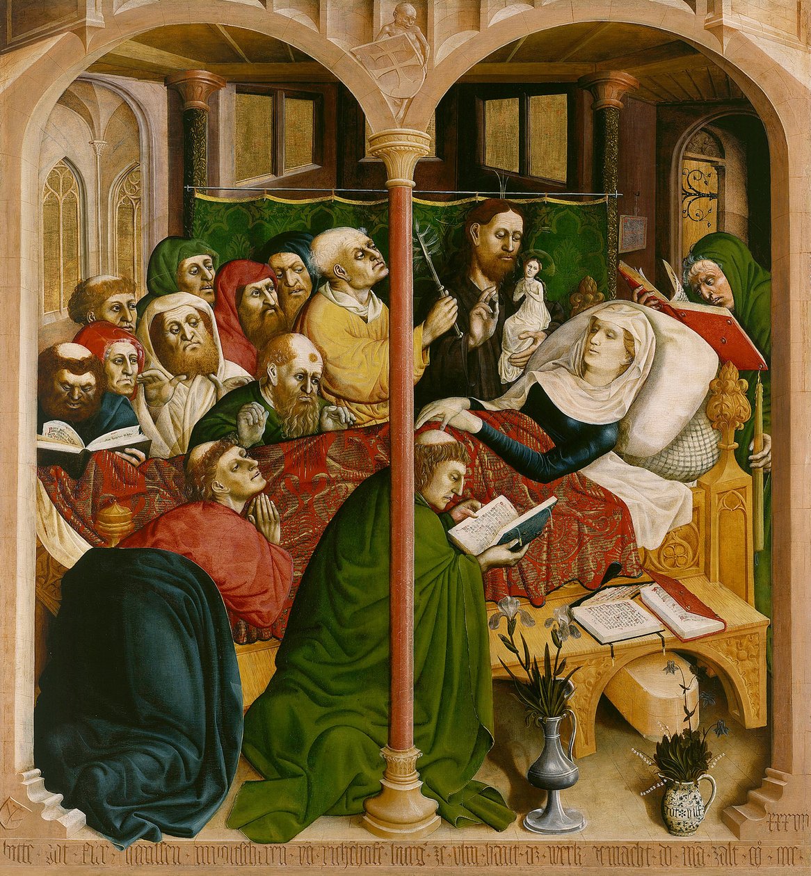 Meryem'in ölümü. Wurzach Sunağının Kanatları, 1437 by Hans Multscher