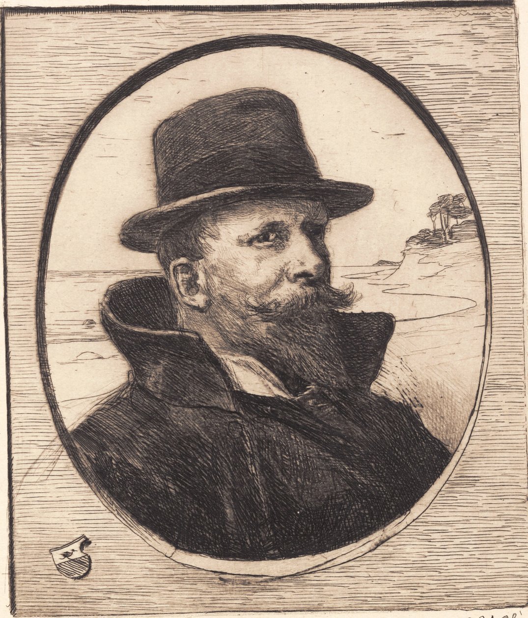 "Kendi portresi" by Hans Nikolaj Hansen