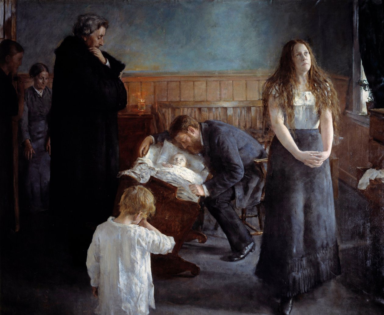 Hasta çocuk. Hans Olaf Heyerdale (1857-1913) tarafından yapılan resim Ec. dava by Hans Olaf Heyerdahl