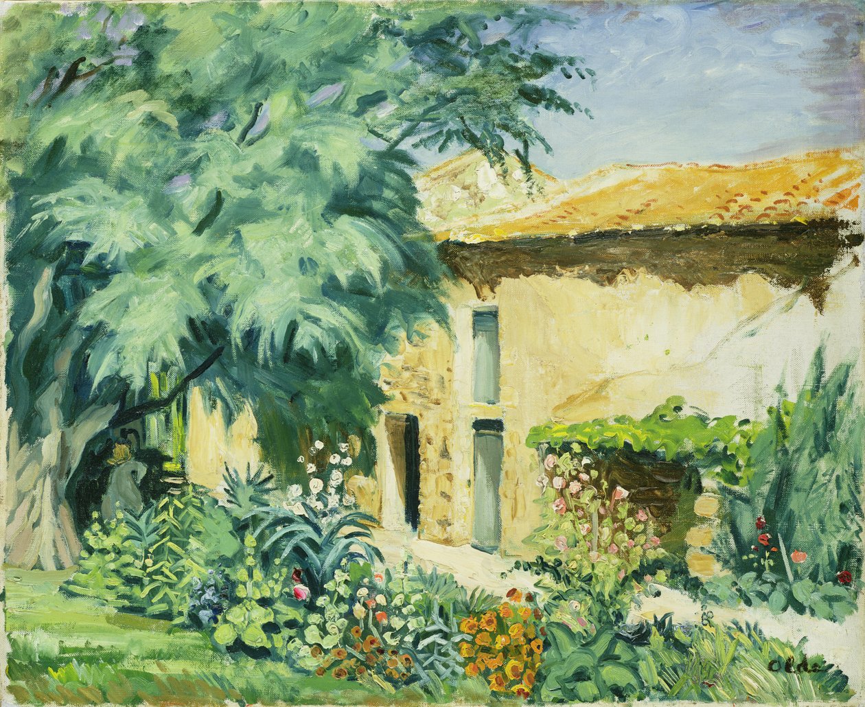 Flowerbed ile Güney Çiftlik Evi by Hans Olde