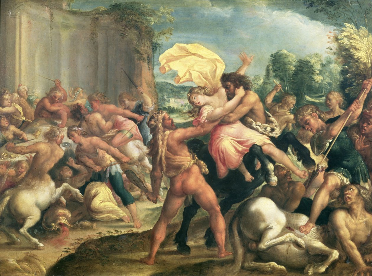 Herkül, Deianeira ve centaur Eurytion, c.1600 by Hans Rottenhammer
