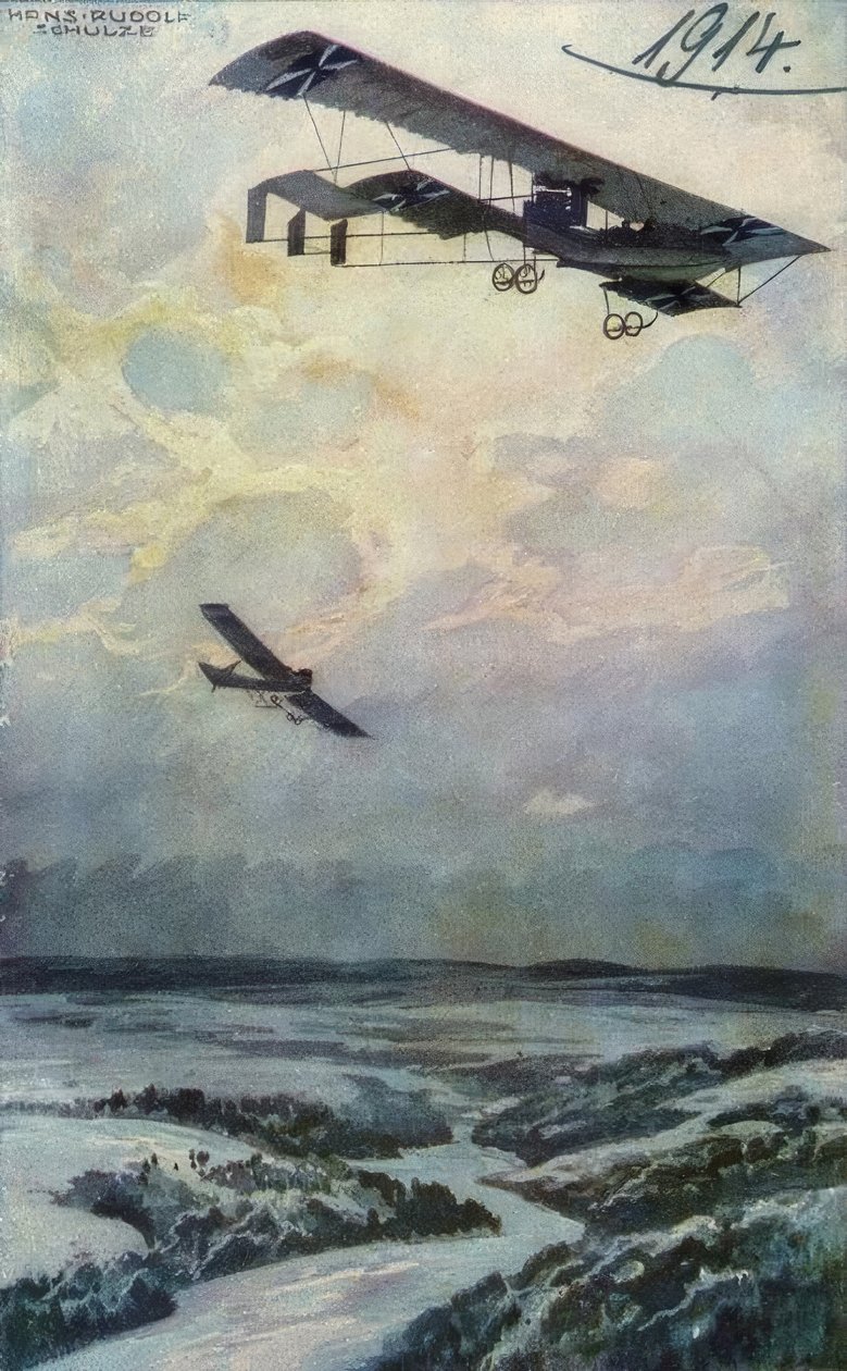 Argonnerwa üzerinde bir keşif gezisinde askeri çift kanatlı by Hans Rudolf Schulze