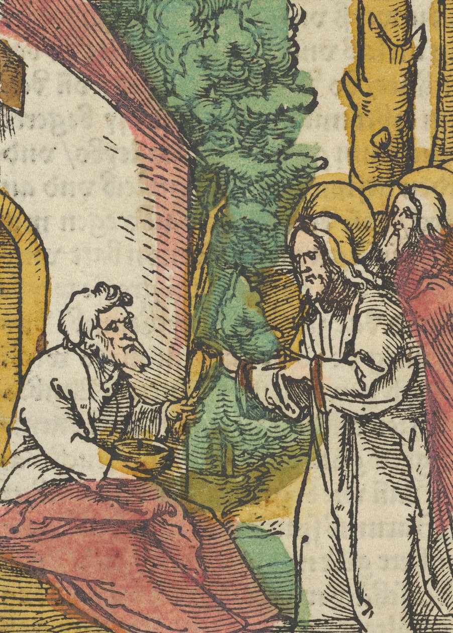 Cüzzamlıyı İyileştiren İsa, Das Plenarium, 1517. by Hans Schäufelein the Elder