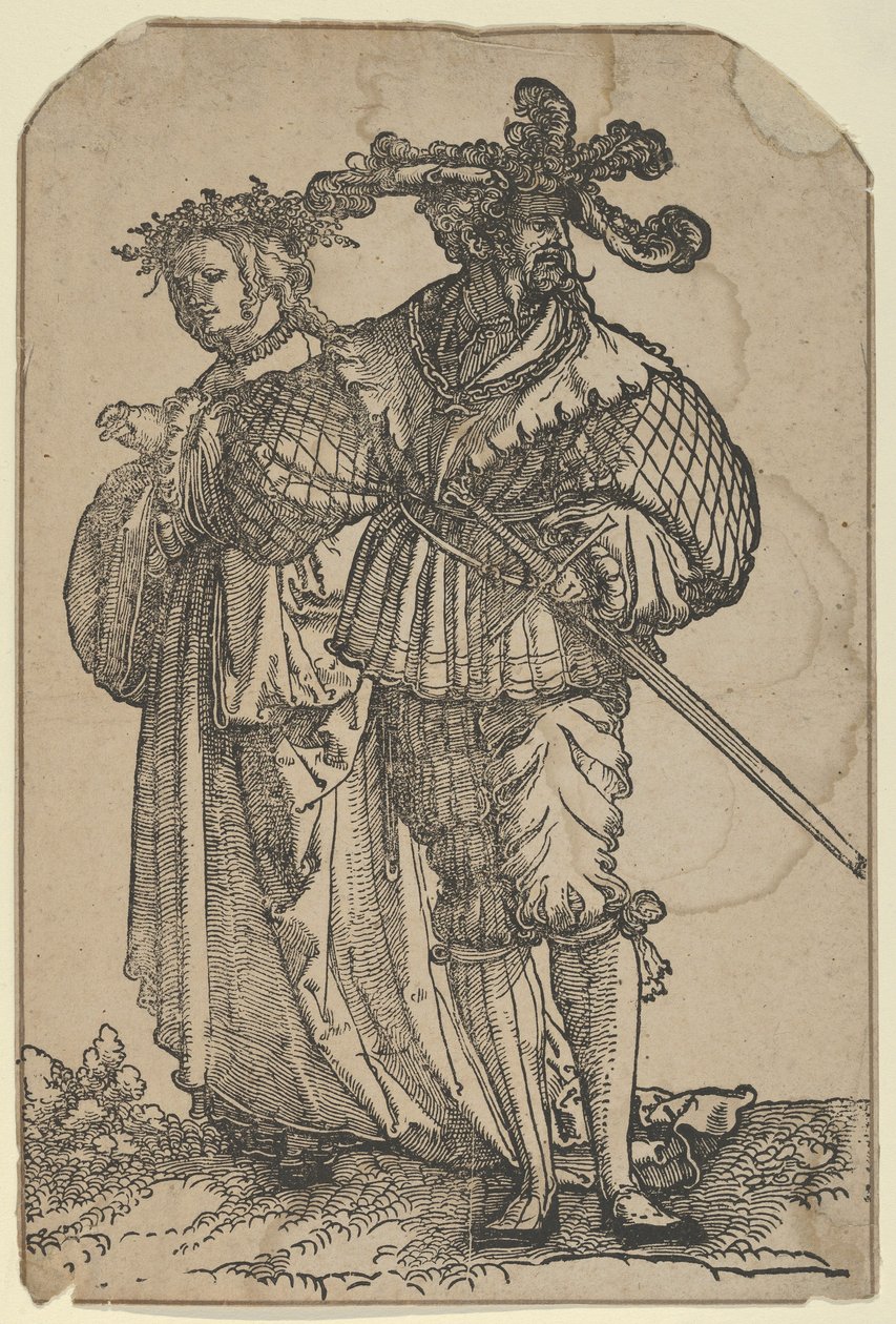 Düğün Dansçıları yeniden grevinden Dans Eden Çift I. by Hans Schäufelein the Elder