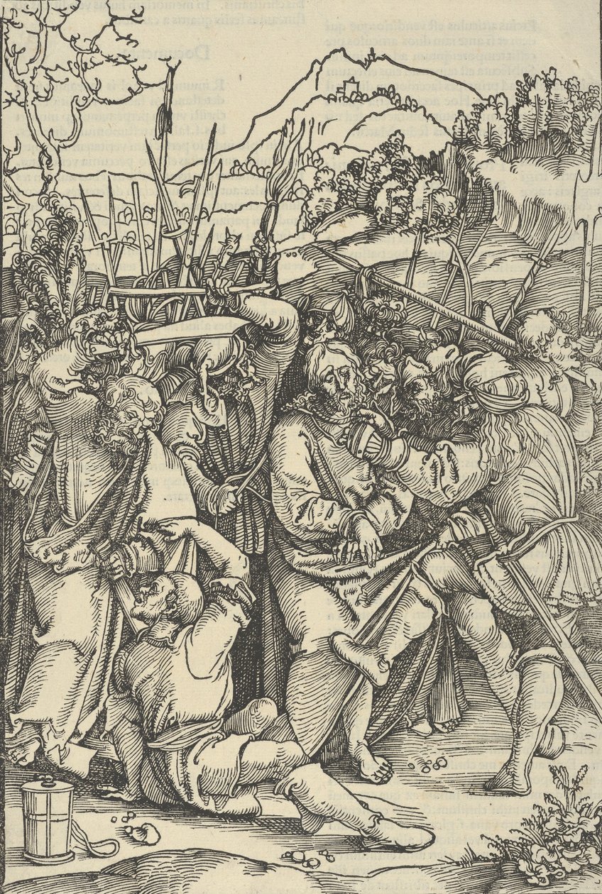Rabbimiz İsa Mesih'in Tutkusu Aynasından Mesih'in Tutuklanması, 1507 by Hans Schäufelein the Elder