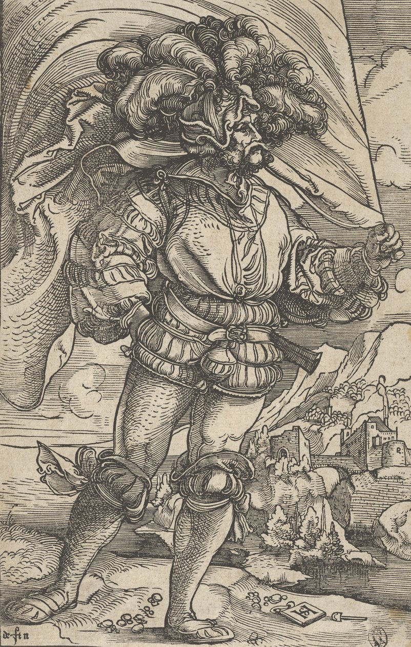 Standart Taşıyıcı, ca. 1515. by Hans Schäufelein the Elder