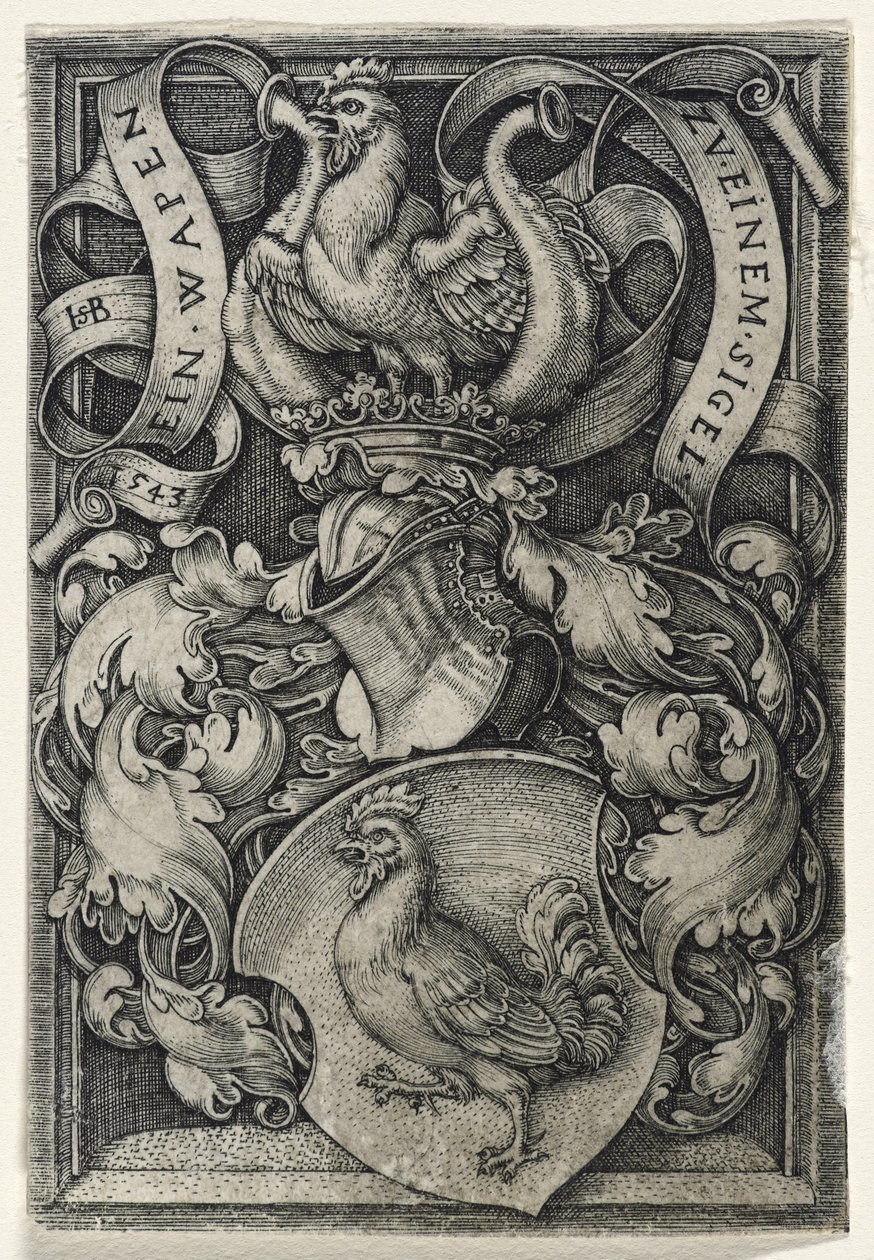 Penisli Arması, 1543 (kağıt üzerine gravür) by Hans Sebald Beham
