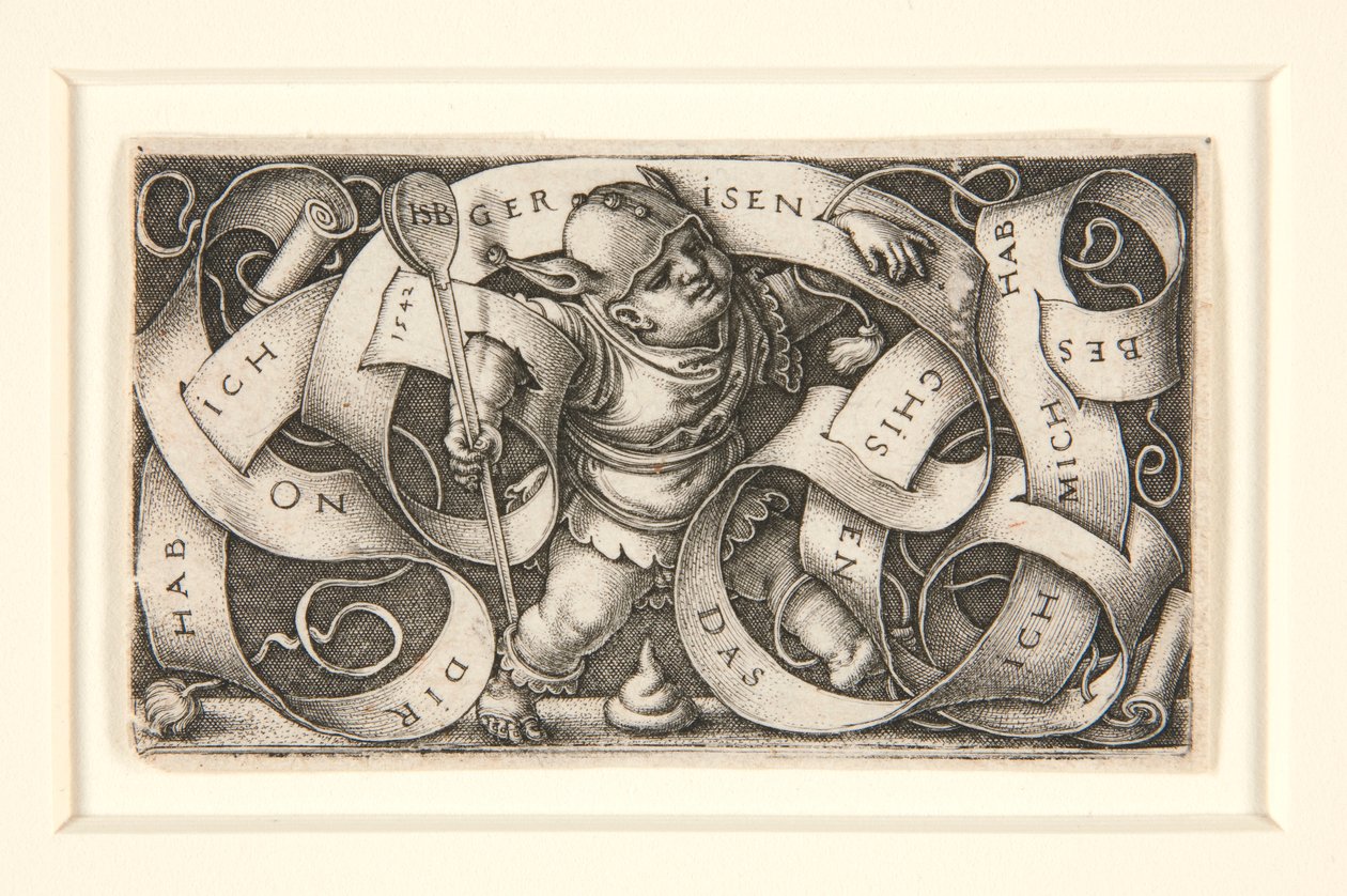 Büyük yazı bandına sahip küçük soytarı (The Little Buffoon) by Hans Sebald Beham