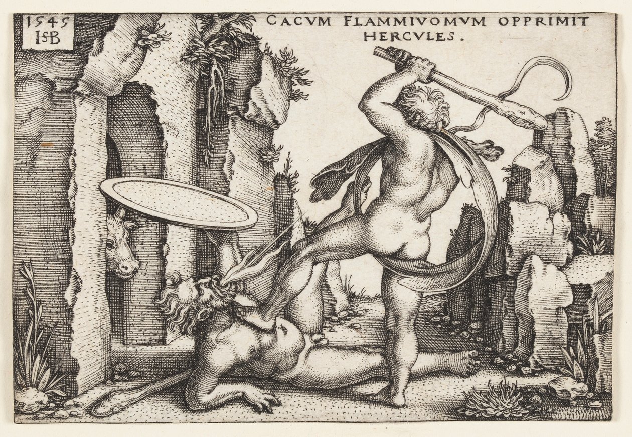 Herkül ve Cacus by Hans Sebald Beham