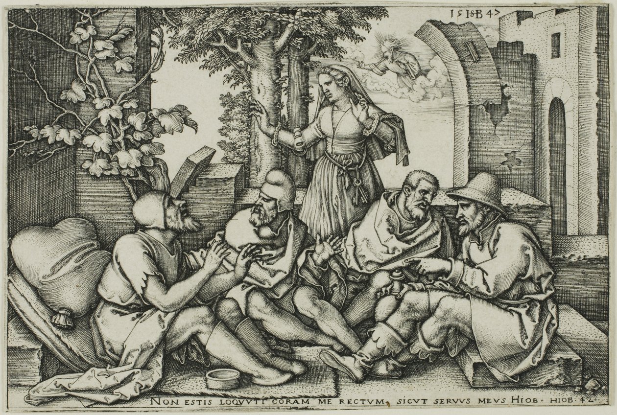 Arkadaşlarıyla iş sohbeti by Hans Sebald Beham