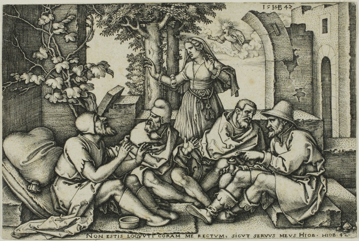 Arkadaşlarıyla iş sohbeti by Hans Sebald Beham