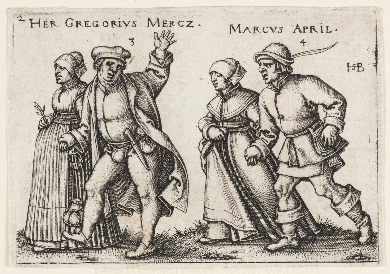 Mart ve Nisan by Hans Sebald Beham