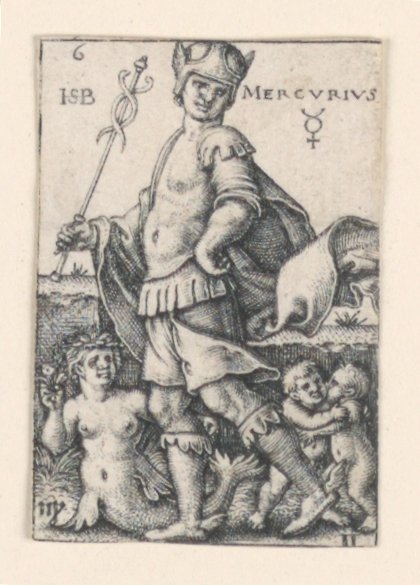 Yedi Gezegenden Merkür by Hans Sebald Beham