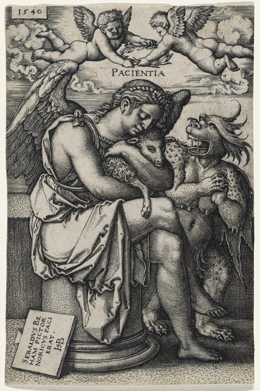 Sabır (Die Geduld), 1540 (kağıt üzerine gravür) by Hans Sebald Beham