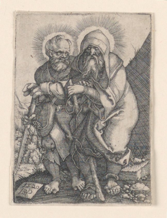 Aziz Simon ve Aziz Thaddeus by Hans Sebald Beham