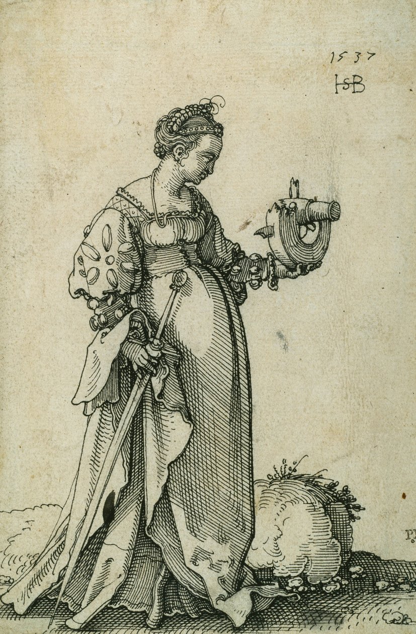 İskenderiyeli Aziz Catherine by Hans Sebald Beham