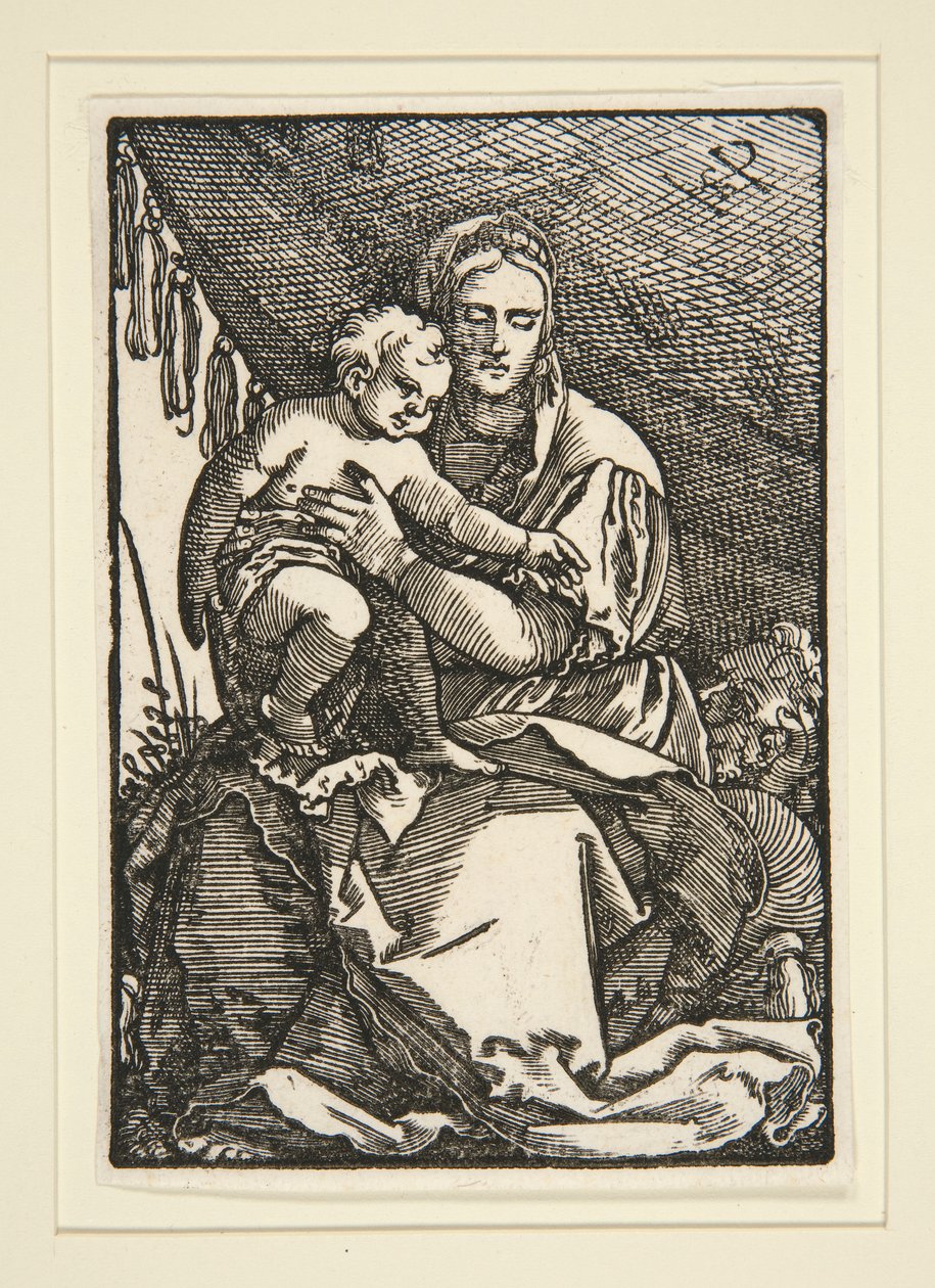 Gölgelik Altında Kutsal Aile by Hans Sebald Beham