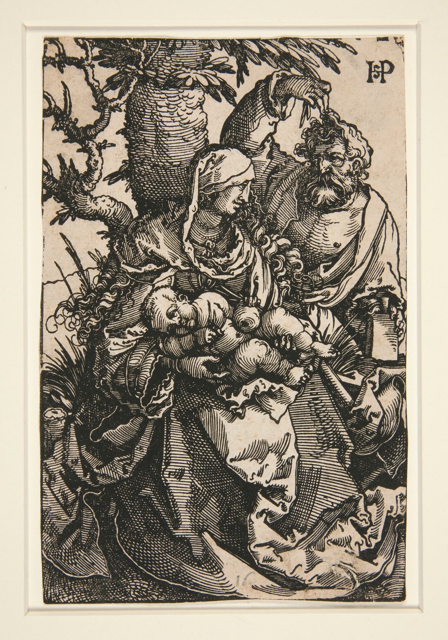 Bir Ağacın Altındaki Kutsal Aile by Hans Sebald Beham