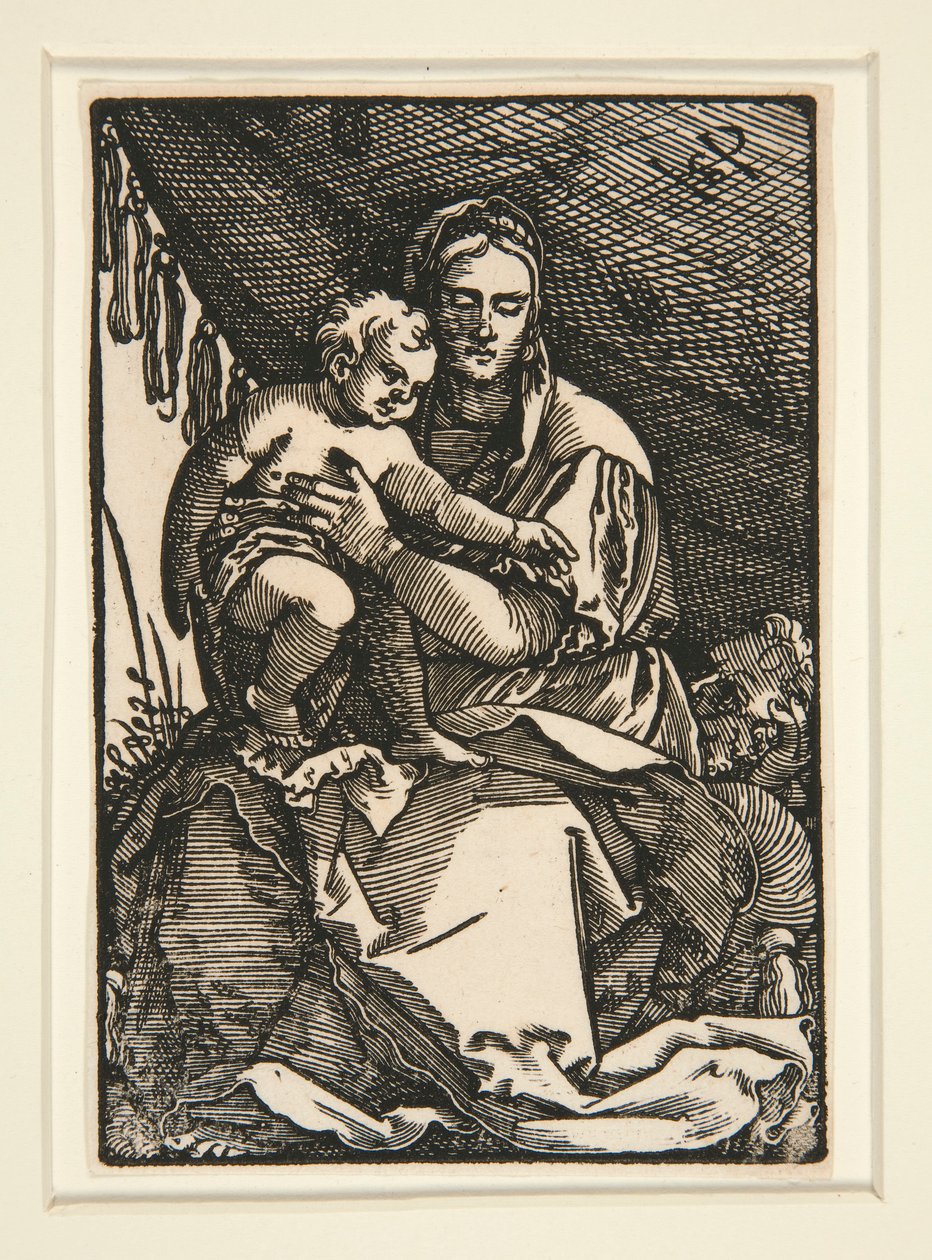 Gölgelik Altında Kutsal Aile by Hans Sebald Beham