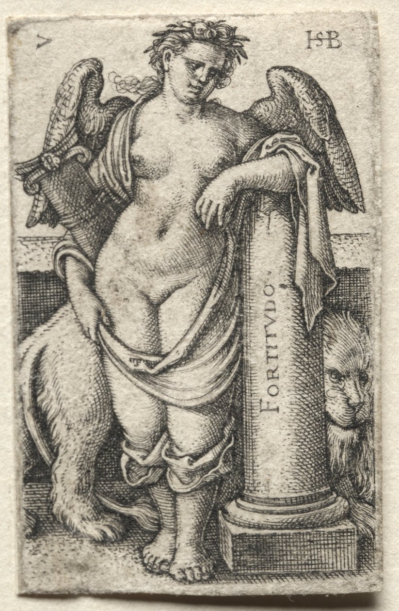 Tanrı Bilgisi ve Yedi Ana Erdem: Cesaret - Fortitudo. by Hans Sebald Beham