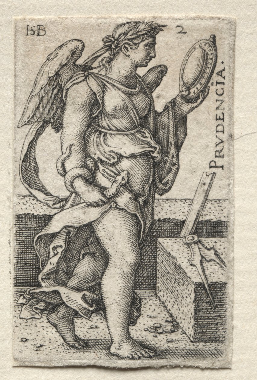 Tanrı Bilgisi ve Yedi Temel Erdem: Prudence - Prudencia by Hans Sebald Beham