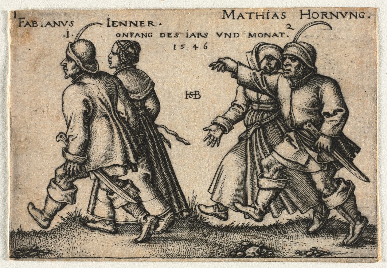 Köylü Düğünü veya On İki Ay, 1546. by Hans Sebald Beham