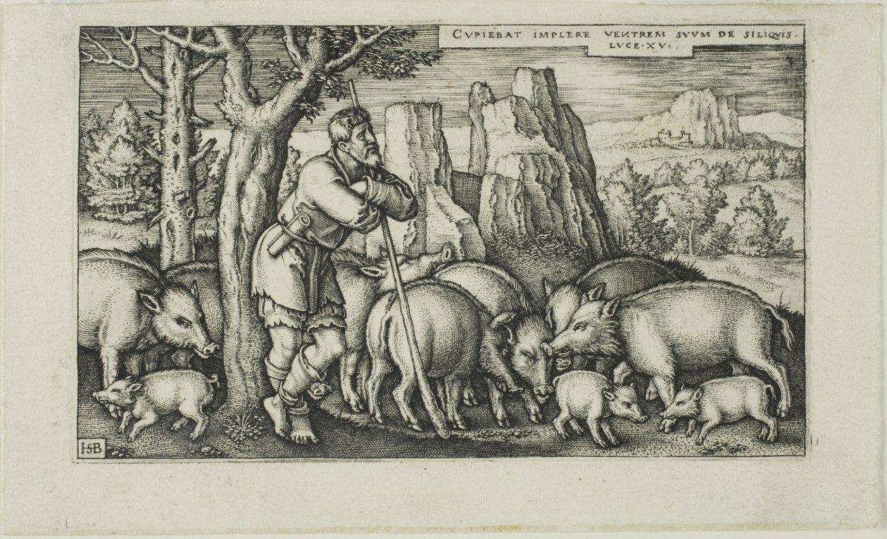 Domuzlu Müsrif Oğul, Müsrif Oğul Tarihinden üçüncü tabak by Hans Sebald Beham