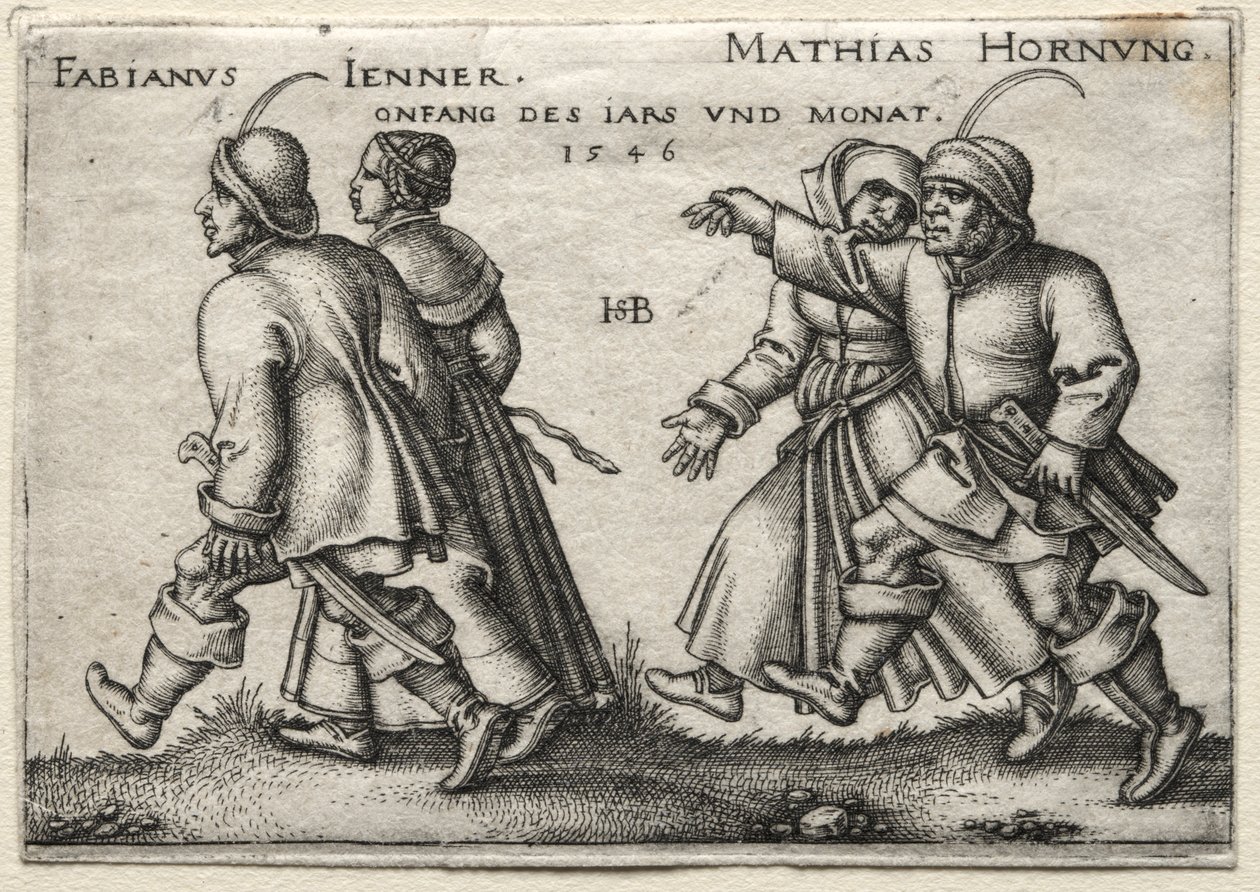 Köy Düğünü: Fabianus Jenner / Mathias Hornung by Hans Sebald Beham