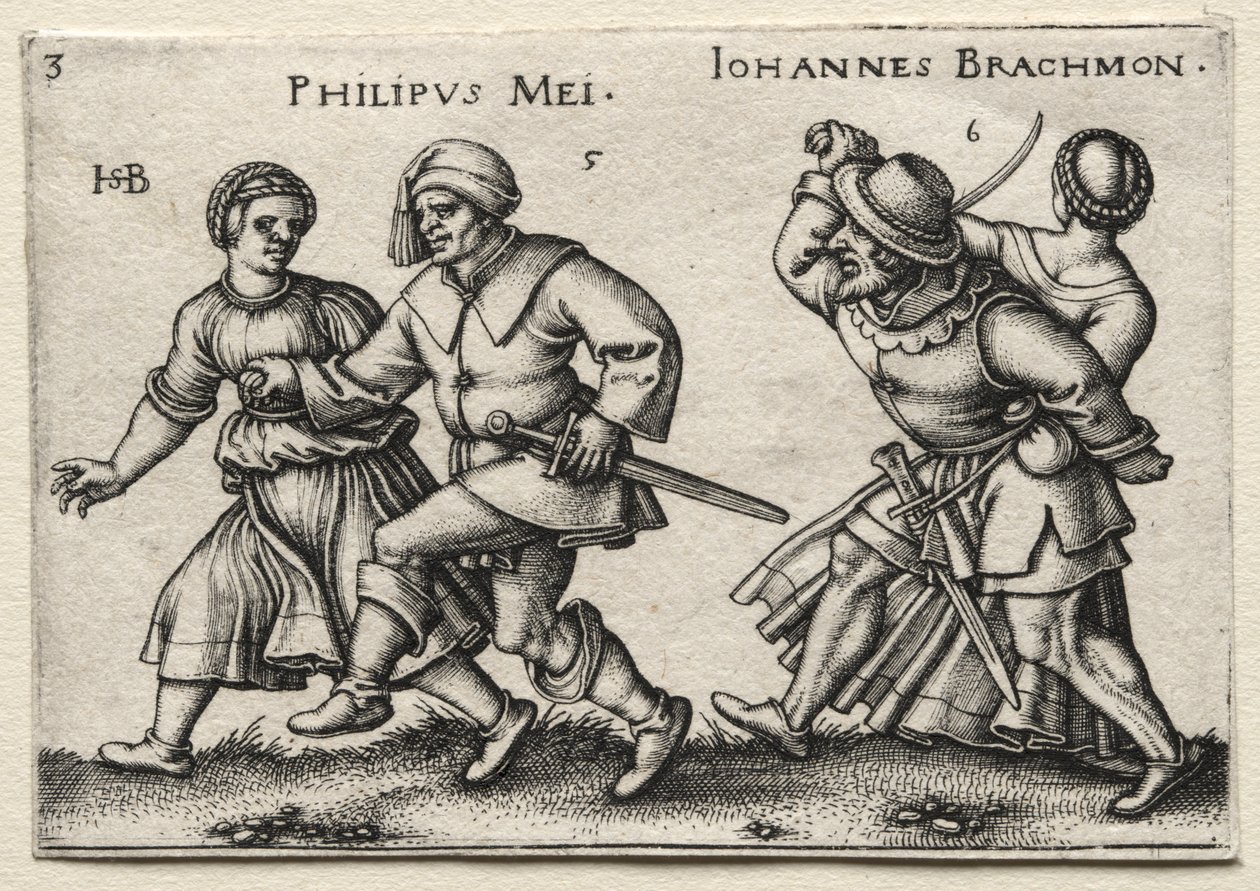 Köy Düğünü: Philipus Mei / Johannes Brachmon by Hans Sebald Beham