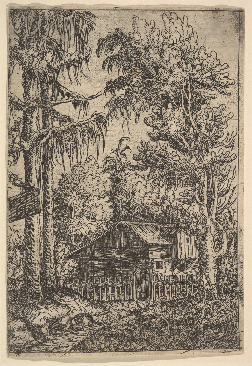Ağaçlar Arasında Kulübe, 1551. by Hans Sebald Lautensack