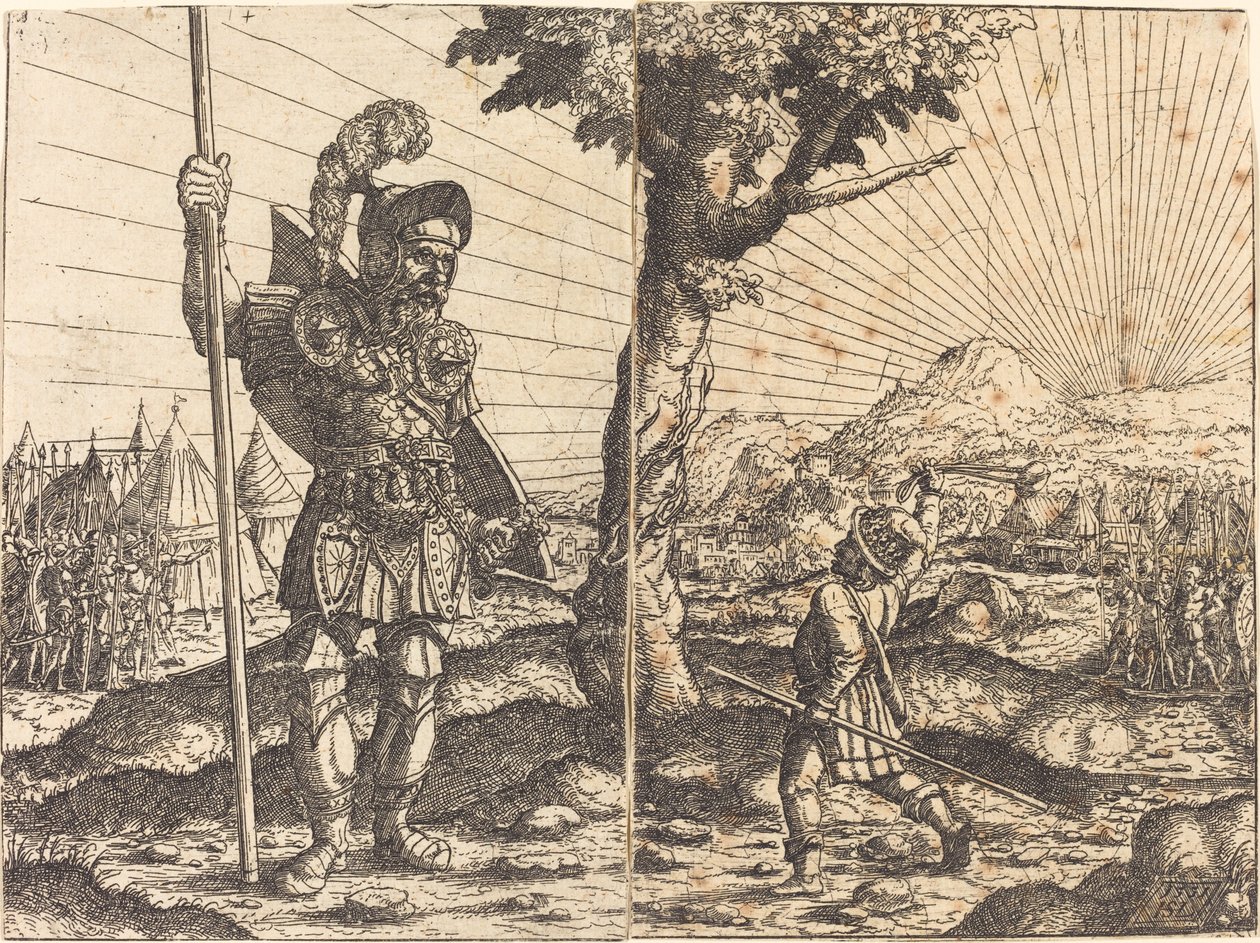 David ve Golyat, 1551. by Hans Sebald Lautensack