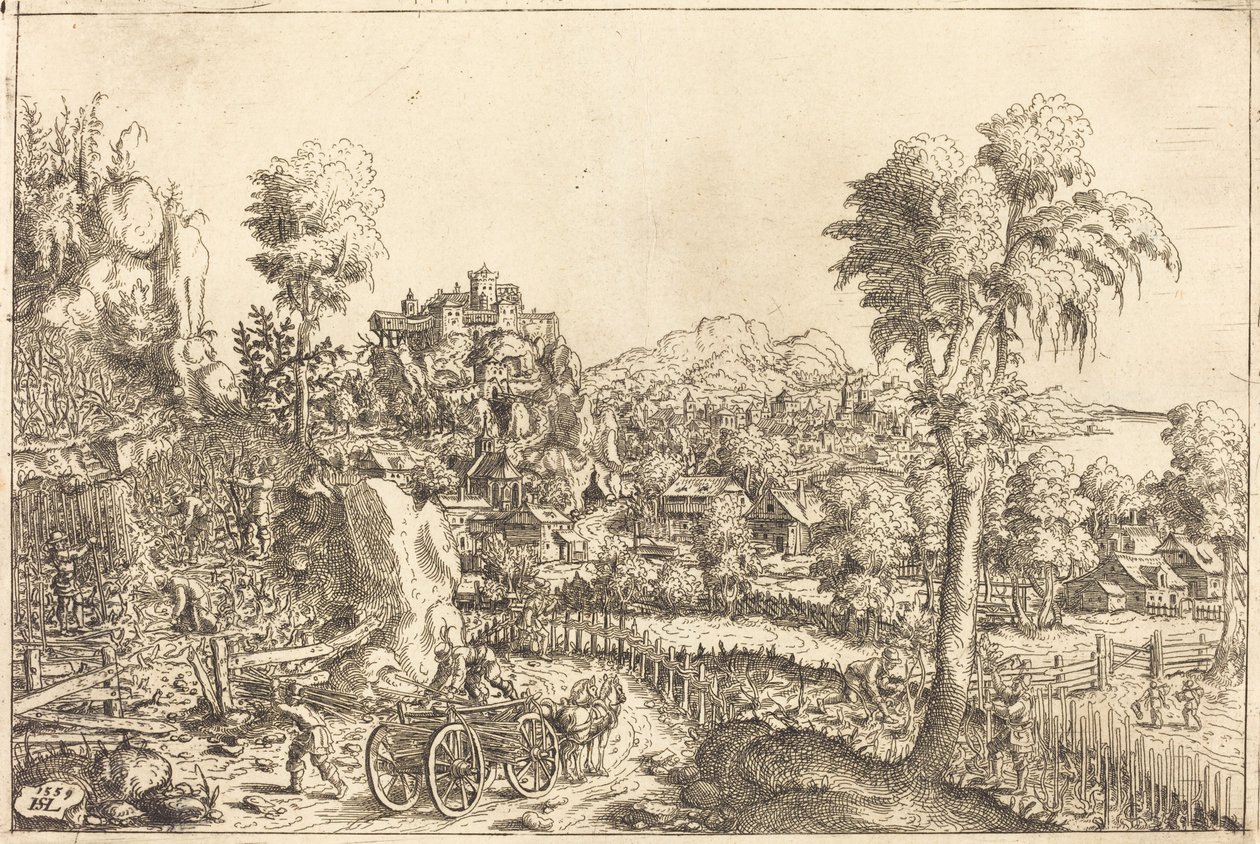 Bir Bağlı Manzara, 1559. by Hans Sebald Lautensack