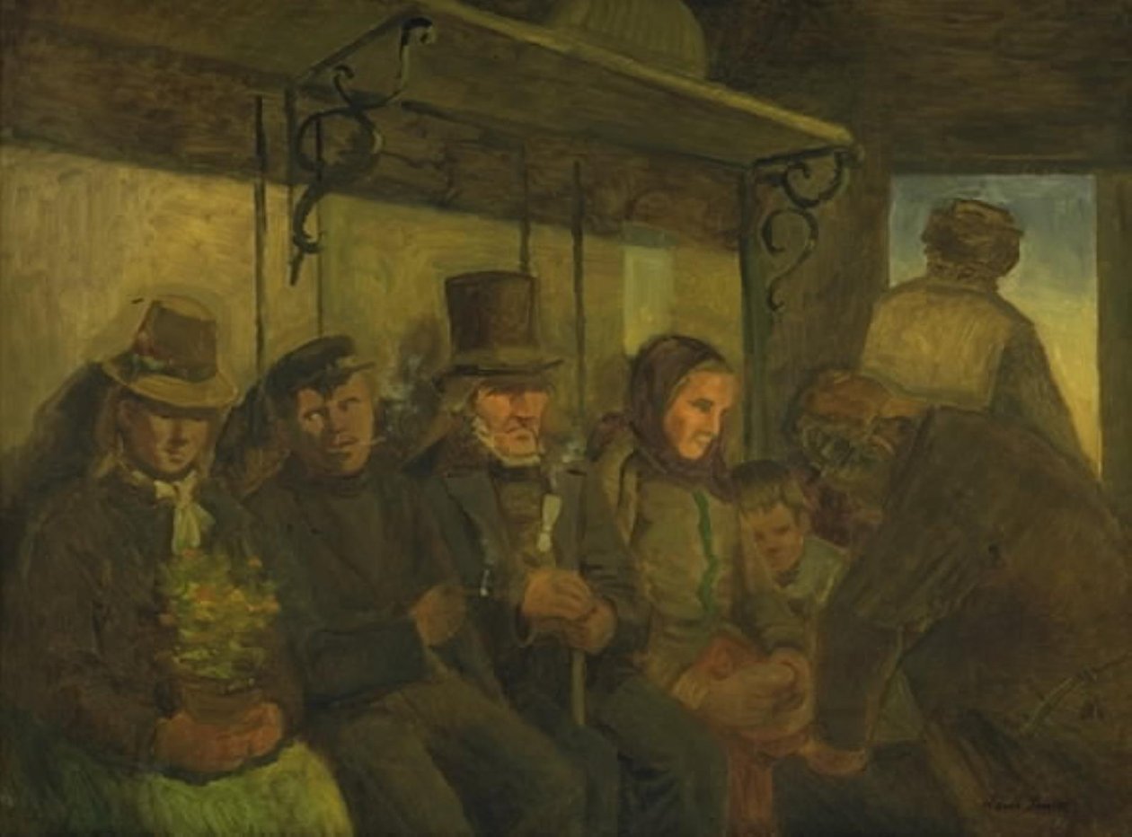 Üçüncü Sınıf Bölmede Yolcular by Hans Smidth